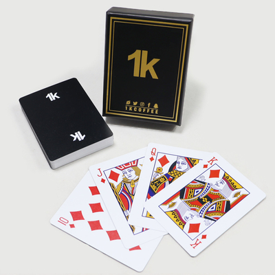 주문 0.3mm 방수 플라스틱 게임 카드 사용자 지정 로고 광고 포커 카드 덱 online manufacture