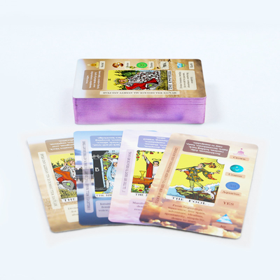 주문 주문 인쇄 러시아 보라색 엣지 타로 카드 인쇄 상세 정보 타로 카드 online manufacture