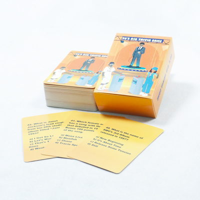 주문 맞춤형 질문 카드 게임 플래시 카드 맞춤형 인쇄 및 상자와 함께 허용 디자인 online manufacture