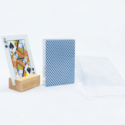 주문 맞춤형 100% 방수 플라스틱 포커 카드 실버 엣지 엽 63x88mm online manufacture