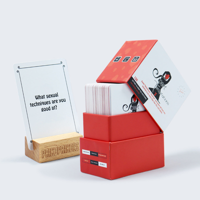 주문 커스텀 사이즈 CMYK 컬러 프린팅 달콤한 커플 데이트 질문 카드 게임 판도라 디자인 online manufacture