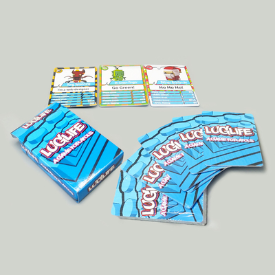 주문 사용자 정의 인쇄 게임 카드 UV 표면 마무리 어린이용 사용자 지정 이름 인형 카드 online manufacture