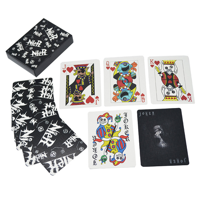 주문 주문 인쇄 310gsm 블랙 코어 게임 카드 포커 게임에 대한 카지노 공급품 online manufacture