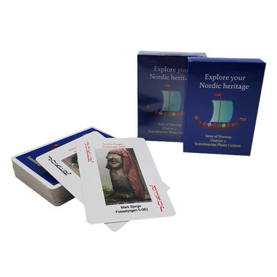 주문 CMYK Color Custom Playing Cards With Multiple Photos Round Corner Finishing online manufacture