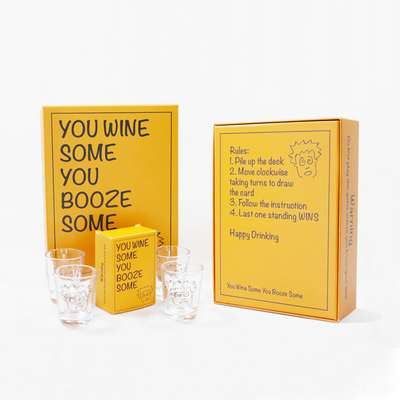 CMYK / 판톤 컬러 인쇄 사용자 지정 노란색 음주 술 게임 카드 미국 파티 재미