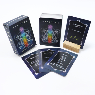 CMYK 또는 PMS 인쇄 된 영감을 주는 당기는 카드 게임 세트