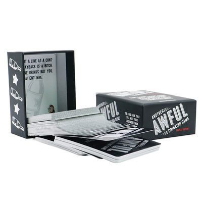 Varnishing Print Drinking Game Question Cards Deck Custom Printing Drinking Truth or Dare Card Game for Adult with Box Printing Service