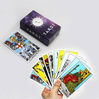 가이드북과 맞춤 인쇄 가능한 타로 카드 - 310gsm 블랙 코어 종이 & 맞춤형 크기