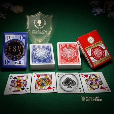 Tournament Grade 100 Percent Plastic Playing Cards For Professional Poker Championship Events